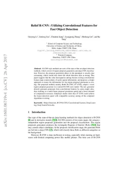 Relief R-CNN : Utilizing Convolutional Features for Fast Object
  Detection