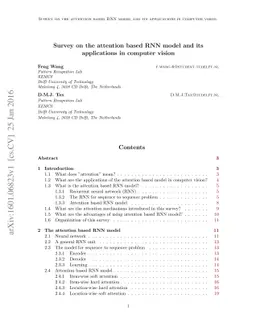 Survey on the attention based RNN model and its applications in computer
  vision