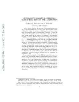 Multivariate convex regression: global risk bounds and adaptation