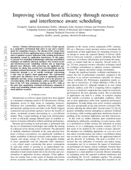 Improving virtual host efficiency through resource and interference
  aware scheduling