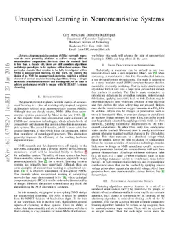 Unsupervised Learning in Neuromemristive Systems