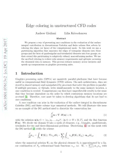 Edge coloring in unstructured CFD codes