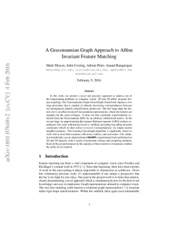 A Grassmannian Graph Approach to Affine Invariant Feature Matching