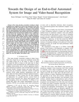 Towards the Design of an End-to-End Automated System for Image and
  Video-based Recognition
