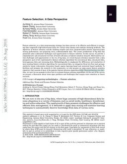 Feature Selection: A Data Perspective