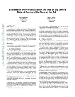 Exploration and Visualization in the Web of Big Linked Data: A Survey of
  the State of the Art