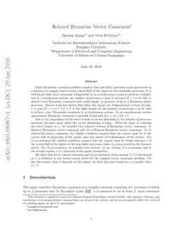 Relaxed Byzantine Vector Consensus