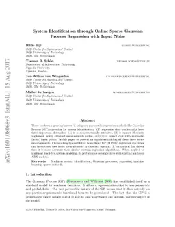 System Identification through Online Sparse Gaussian Process Regression
  with Input Noise