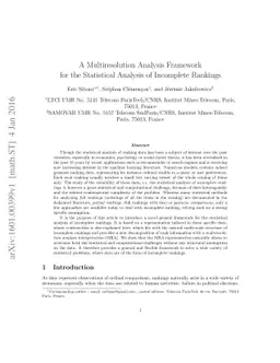 A Multiresolution Analysis Framework for the Statistical Analysis of
  Incomplete Rankings