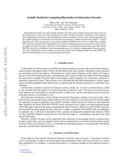 Scalable Models for Computing Hierarchies in Information Networks