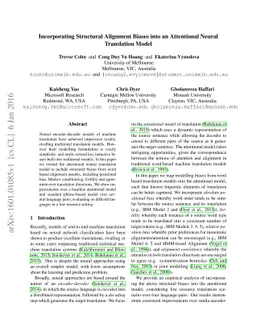Incorporating Structural Alignment Biases into an Attentional Neural
  Translation Model