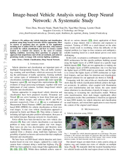 Image-based Vehicle Analysis using Deep Neural Network: A Systematic
  Study