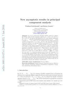 New asymptotic results in principal component analysis