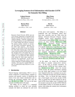 Leveraging Sentence-level Information with Encoder LSTM for Semantic
  Slot Filling
