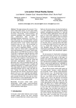 Live-action Virtual Reality Games