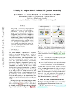 Learning to Compose Neural Networks for Question Answering