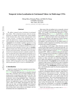Temporal Action Localization in Untrimmed Videos via Multi-stage CNNs