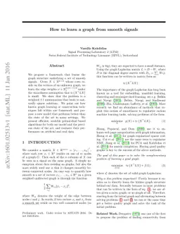 How to learn a graph from smooth signals