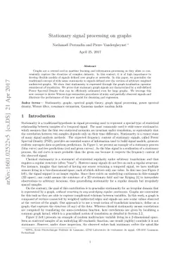 Stationary signal processing on graphs