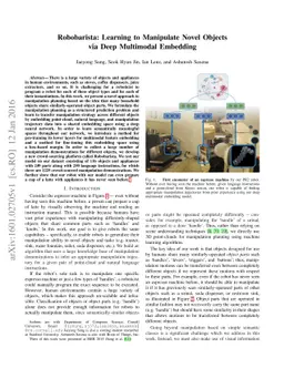 Robobarista: Learning to Manipulate Novel Objects via Deep Multimodal
  Embedding
