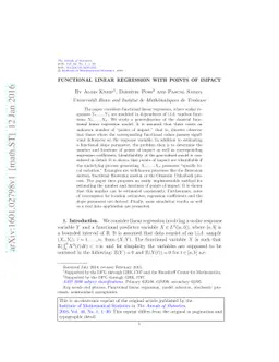 Functional linear regression with points of impact