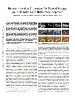 Human Attention Estimation for Natural Images: An Automatic Gaze
  Refinement Approach