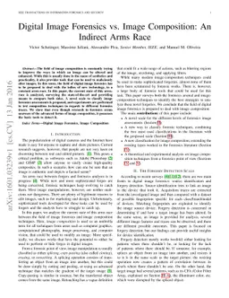 Digital Image Forensics vs. Image Composition: An Indirect Arms Race