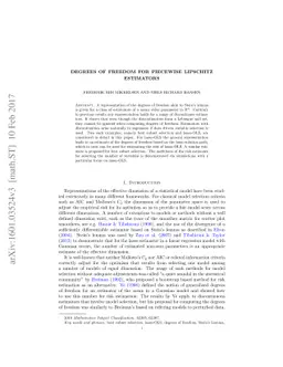 Degrees of Freedom for Piecewise Lipschitz Estimators