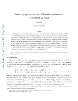 On the asymptotic structure of Brownian motions with a small lead-lag
  effect