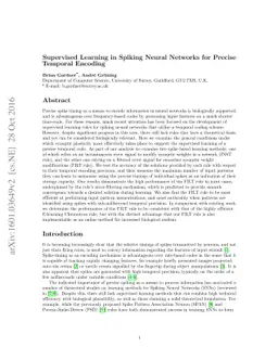 Supervised Learning in Spiking Neural Networks for Precise Temporal
  Encoding