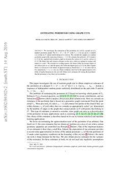 Estimating perimeter using graph cuts