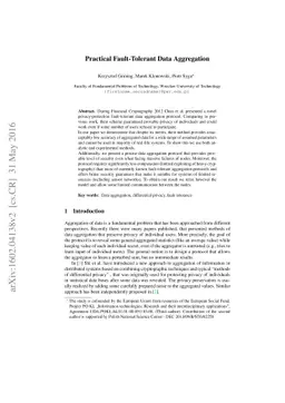 Practical Fault-Tolerant Data Aggregation