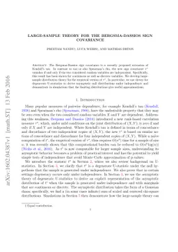 Large-Sample Theory for the Bergsma-Dassios Sign Covariance