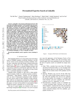 Personalized Expertise Search at LinkedIn