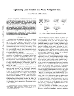 Optimizing Gaze Direction in a Visual Navigation Task