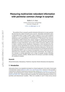 Measuring multivariate redundant information with pointwise common
  change in surprisal