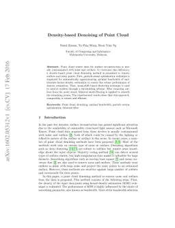Density-based Denoising of Point Cloud