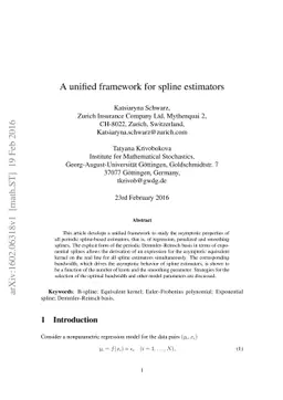 A unified framework for spline estimators