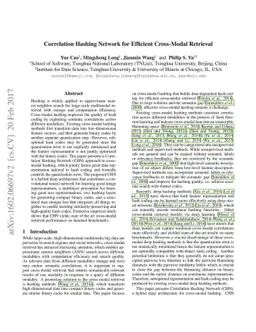 Correlation Hashing Network for Efficient Cross-Modal Retrieval