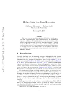 Higher-Order Low-Rank Regression