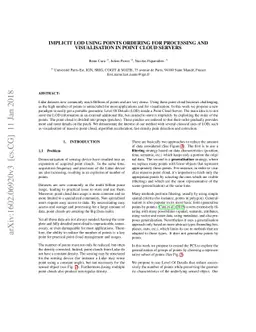 Implicit LOD using points ordering for processing and visualisation in
  Point Cloud Servers