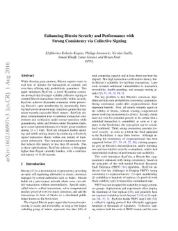 Enhancing Bitcoin Security and Performance with Strong Consistency via
  Collective Signing