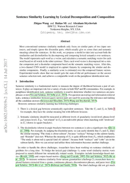 Sentence Similarity Learning by Lexical Decomposition and Composition