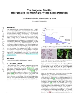 The ImageNet Shuffle: Reorganized Pre-training for Video Event Detection