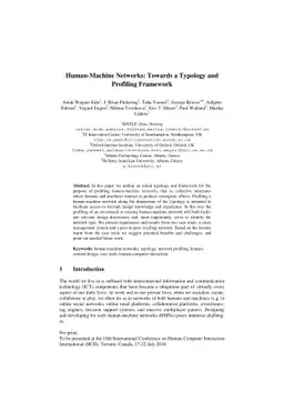 Human-Machine Networks: Towards a Typology and Profiling Framework