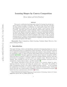 Learning Shapes by Convex Composition