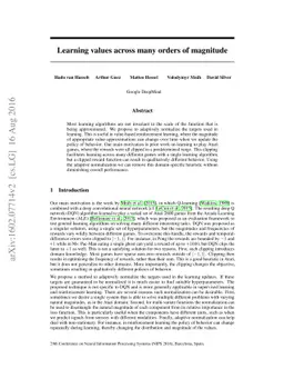 Learning values across many orders of magnitude