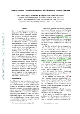 Toward Mention Detection Robustness with Recurrent Neural Networks