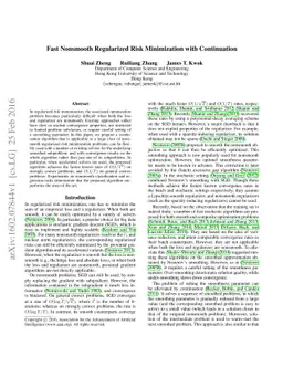 Fast Nonsmooth Regularized Risk Minimization with Continuation