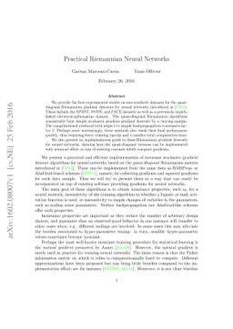 Practical Riemannian Neural Networks
